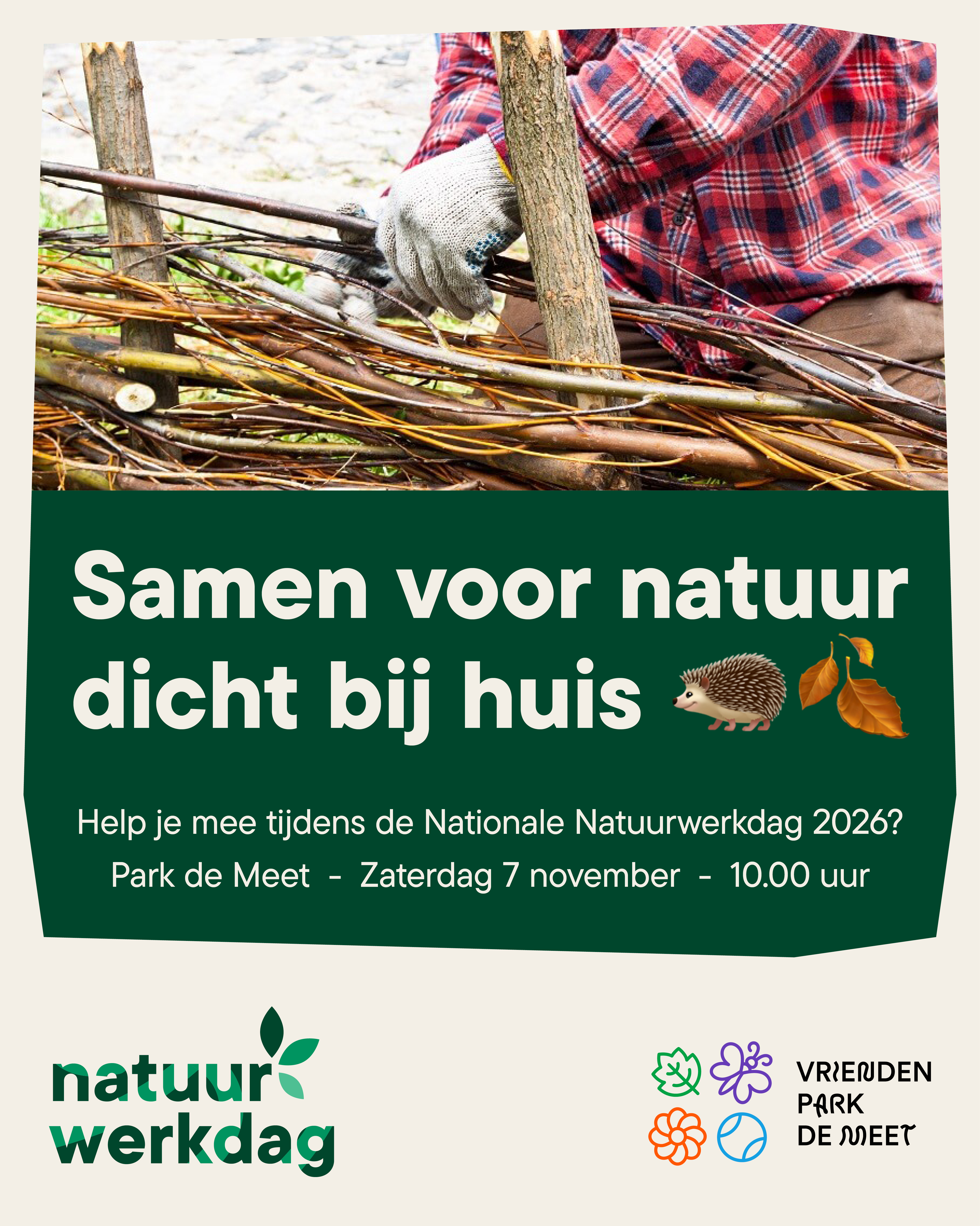 Vrienden Park de Meet Natuurwerkdag 2026