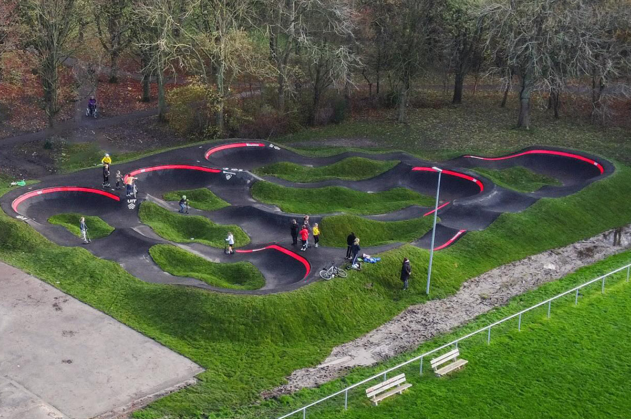 Vrienden Park de Meet Pumptrack Oplevering Drone